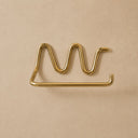 Handmade Zig Zag Brass Toilet Paper Holder | Unlacquered Brass Wall Mount