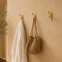 Handmade Antique Brass Wall Hook – Vintage Brass Towel Hook for Bathroom & Entryway