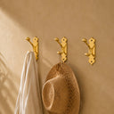 Handmade Antique Brass Wall Hook – Vintage Brass Towel Hook for Bathroom & Entryway