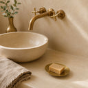 Oval Brass Soap Holder | Handmade Moroccan Brass Soap Dish for Bathroom