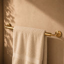 Unlacquered Brass Towel Bar | Handmade Moroccan Bathroom Towel Holder