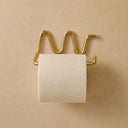 Handmade Zig Zag Brass Toilet Paper Holder | Unlacquered Brass Wall Mount
