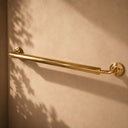 Unlacquered Brass Towel Bar | Handmade Moroccan Bathroom Towel Holder