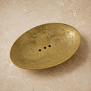 Oval Brass Soap Holder | Handmade Moroccan Brass Soap Dish for Bathroom