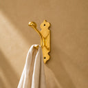 Handmade Antique Brass Wall Hook – Vintage Brass Towel Hook for Bathroom & Entryway
