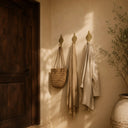 Handmade Moroccan Brass Wall Hook – Antique Brass Coat Hook for Towels, Robes & Entryway Storage