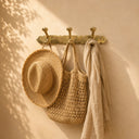 Brass Coat Rack 3 Hooks | Wall Mounted Brass Hook Rail