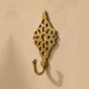 Handmade Moroccan Brass Wall Hook – Antique Brass Coat Hook for Towels, Robes & Entryway Storage