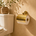 Hammered Brass Toilet Paper Holder with Cover