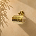 Hammered Brass Toilet Paper Holder with Cover