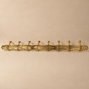 Handmade Brass Coat Rack with 8 Hooks