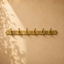 Handmade Brass Coat Rack with 6 Hooks