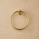 Solid Unlacquered Brass Towel Ring – Round Wall Mounted Hand Towel Holder for Bathroom