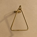 Triangle Brass Towel Ring | Handmade Raw Brass Towel Holder