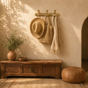 Brass Coat Rack 3 Hooks | Wall Mounted Brass Hook Rail