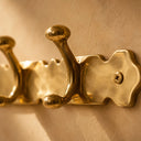 Handmade Brass Coat Rack with 6 Hooks